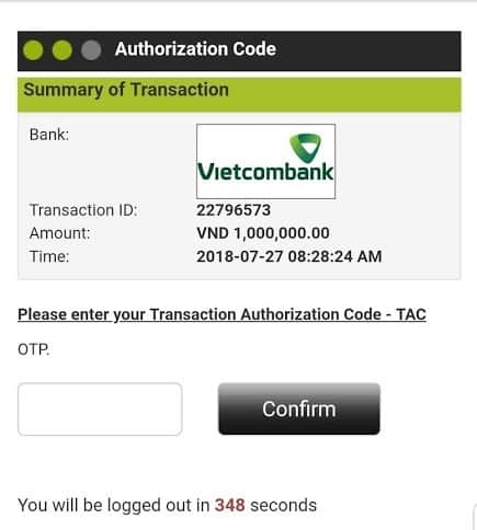 SMS, OTP, mã OTP, OTP internet banking, chuyển khoản internet banking, chuyển khoản ngân hàng, ví điện tử,